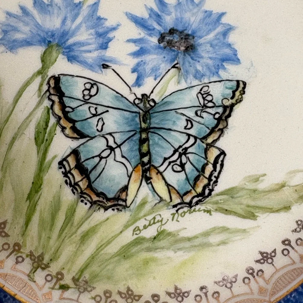 Vintage Steubenville Butterfly Decorative Plate
